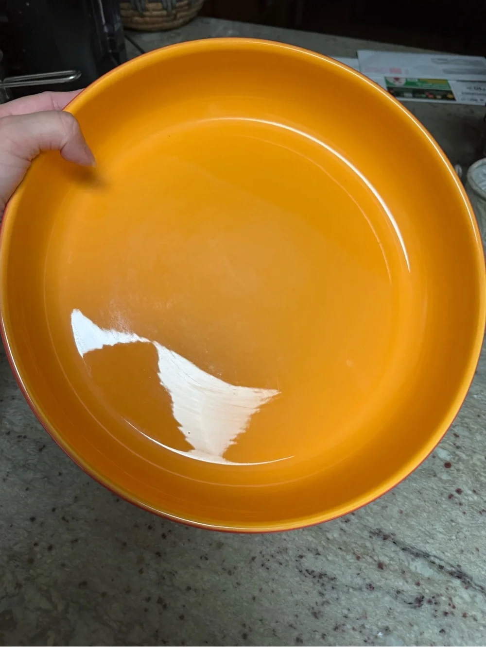 Crate&Barrel White Ceramic Serve Bowl in “Mambo Margarita” print